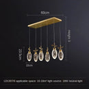 GobekUsa Crystal Chandelier: Modern Luxury LED Lighting for Home, Restaurant, Bedroom - Nordic Style
