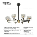 GobekUsa Crystal Chandelier Modern Luxury Light for Living Hall Dining Bedroom