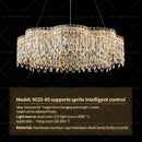 GobekUsa Crystal Chandelier Modern Luxury Light for Living Room, Dining, Bedroom - 2024 New