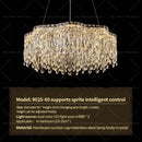 GobekUsa Crystal Chandelier Modern Luxury Light for Living Room, Dining, Bedroom - 2024 New