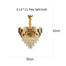 GobekUsa Crystal Chandelier: Modern Luxury Lighting for Living Room, Dining, and Bedroom