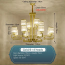 GobekUsa Crystal Chandelier: Modern Luxury Main Light for Livingroom, Hall, and Restaurant