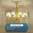 GobekUsa Crystal Chandelier: Modern Luxury Main Light for Livingroom, Hall, and Restaurant