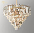 GobekUsa Crystal Chandelier | Modern Round Dining Room Pendant Light