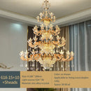 GobekUsa Crystal Chandelier Pendant for Villa Duplex, Hotel Lobby, European Décor