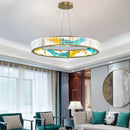 GobekUsa Crystal Chandelier Pendant Lamp, Exquisite Oriental Style Lighting for Home