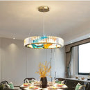 GobekUsa Crystal Chandelier Pendant Lamp, Exquisite Oriental Style Lighting for Home