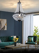 GobekUsa Crystal Chandelier Pendant Lamp for Dining Room and Living Room