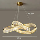 GobekUsa Crystal Chandelier Pendant Lamp for Modern Home Dining Room Living Room Lighting