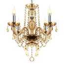 GobekUsa Crystal Chandelier Pendant Light Cognac Gold LED Luxury Lamp for Dining Living Room