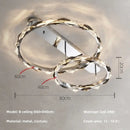 GobekUsa Crystal Chandelier Pendant Light - Dimmable Modern Luxury LED Chrome Luminaria