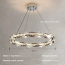 GobekUsa Crystal Chandelier Pendant Light - Dimmable Modern Luxury LED Chrome Luminaria