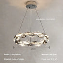 GobekUsa Crystal Chandelier Pendant Light - Dimmable Modern Luxury LED Chrome Luminaria