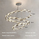 GobekUsa Crystal Chandelier Pendant Light - Dimmable Modern Luxury LED Chrome Luminaria