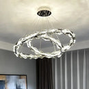 GobekUsa Crystal Chandelier Pendant Light - Dimmable Modern Luxury LED Chrome Luminaria