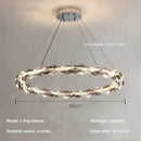 GobekUsa Crystal Chandelier Pendant Light - Dimmable Modern Luxury LED Chrome Luminaria