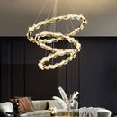 GobekUsa Crystal Chandelier Pendant Light - Dimmable Modern Luxury LED Chrome Luminaria