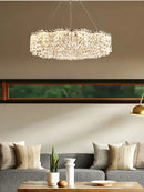 GobekUsa Crystal Chandelier Pendant Light, Elegant Hanging Lamp Fixture