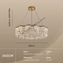 GobekUsa Crystal Chandelier Pendant Light, Elegant Hanging Lamp Fixture