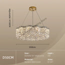 GobekUsa Crystal Chandelier Pendant Light, Elegant Hanging Lamp Fixture