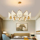 GobekUsa Crystal Chandelier Pendant Light: Elegant Modern Luxury for Living Room Decor