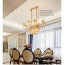 GobekUsa Crystal Chandelier Pendant Light for Dining Room - Gold/Silver/Cognac/Smoky Gray - Indoor Décor