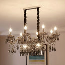 GobekUsa Crystal Chandelier Pendant Light for Dining Room - Gold/Silver/Cognac/Smoky Gray - Indoor Décor