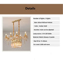GobekUsa Crystal Chandelier Pendant Light for Dining Room - Gold/Silver/Cognac/Smoky Gray - Indoor Décor
