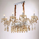 GobekUsa Crystal Chandelier Pendant Light for Dining Room - Gold/Silver/Cognac/Smoky Gray - Indoor Décor