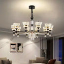 GobekUsa Crystal Chandelier Pendant Light for Living and Dining Room Luxury Home Decor