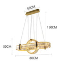 GobekUsa Crystal Chandelier Pendant Light for Living and Dining Room