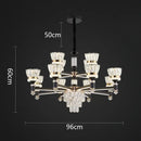 GobekUsa Crystal Chandelier Pendant Light for Living and Dining Room Luxury Home Decor