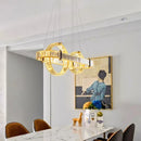 GobekUsa Crystal Chandelier Pendant Light for Living and Dining Room