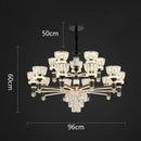 GobekUsa Crystal Chandelier Pendant Light for Living and Dining Room Luxury Home Decor