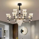 GobekUsa Crystal Chandelier Pendant Light for Living and Dining Room Luxury Home Decor
