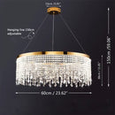 GobekUsa Crystal Chandelier Pendant Light for Living Dining Room Luxury Lamps