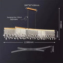 GobekUsa Crystal Chandelier Pendant Light for Living Dining Room Luxury Lamps
