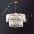 GobekUsa Crystal Chandelier Pendant Light for Living Dining Room Luxury Lamps