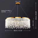 GobekUsa Crystal Chandelier Pendant Light for Living Dining Room Luxury Lamps