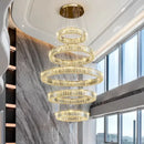 GobekUsa Crystal Chandelier Pendant Light for Living Room, Staircase, and Ceiling - Luxury Indoor Lighting