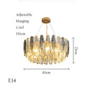 GobekUsa Crystal Chandelier Pendant Light for Living Room Bedroom Foyer