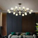 GobekUsa Crystal Chandelier Pendant Light for Living Room Bedroom Ceiling, Luxury Indoor Lighting