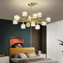 GobekUsa Crystal Chandelier Pendant Light for Living Room Bedroom Ceiling, Luxury Indoor Lighting