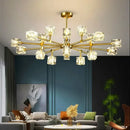 GobekUsa Crystal Chandelier Pendant Light for Living Room Bedroom Ceiling, Luxury Indoor Lighting
