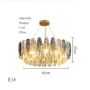GobekUsa Crystal Chandelier Pendant Light for Living Room Bedroom Foyer