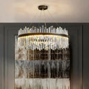 GobekUsa Crystal Chandelier Pendant Light for Living Room Bedroom Ceiling, Luxury Indoor Lighting