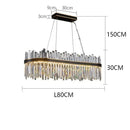 GobekUsa Crystal Chandelier Pendant Light for Living Room Bedroom Ceiling, Luxury Indoor Lighting