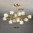 GobekUsa Crystal Chandelier Pendant Light for Living Room Bedroom Ceiling, Luxury Indoor Lighting
