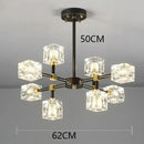 GobekUsa Crystal Chandelier Pendant Light for Living Room Bedroom Ceiling, Luxury Indoor Lighting