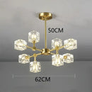 GobekUsa Crystal Chandelier Pendant Light for Living Room Bedroom Ceiling, Luxury Indoor Lighting